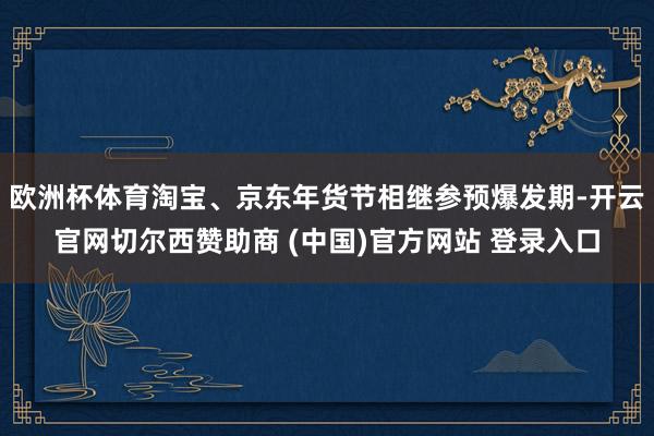 欧洲杯体育淘宝、京东年货节相继参预爆发期-开云官网切尔西赞助商 (中国)官方网站 登录入口