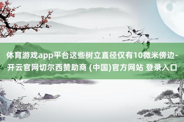 体育游戏app平台这些树立直径仅有10微米傍边-开云官网切尔西赞助商 (中国)官方网站 登录入口
