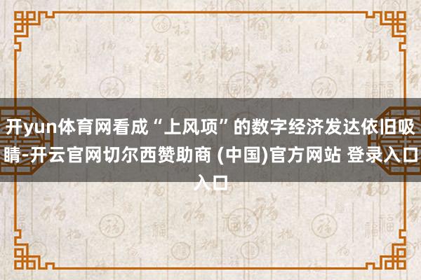 开yun体育网看成“上风项”的数字经济发达依旧吸睛-开云官网切尔西赞助商 (中国)官方网站 登录入口