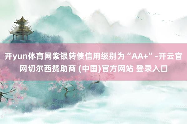 开yun体育网紫银转债信用级别为“AA+”-开云官网切尔西赞助商 (中国)官方网站 登录入口